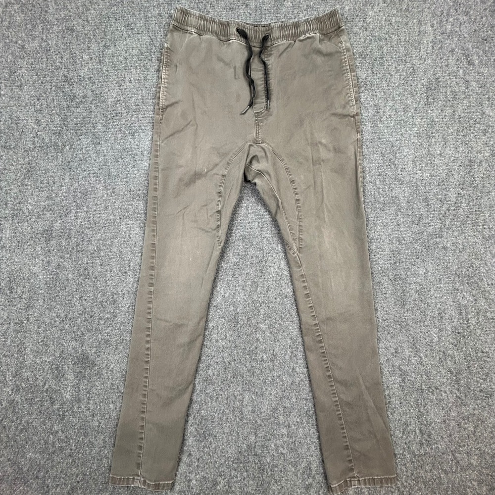 Zanerobe Sureshot Jogger Pants Men 32 Gray Brown Streetwear Tapered Stretch ZNRB
